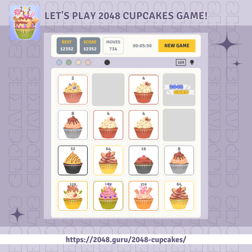 Play 2048 Cupcakes Online 2048 Guru