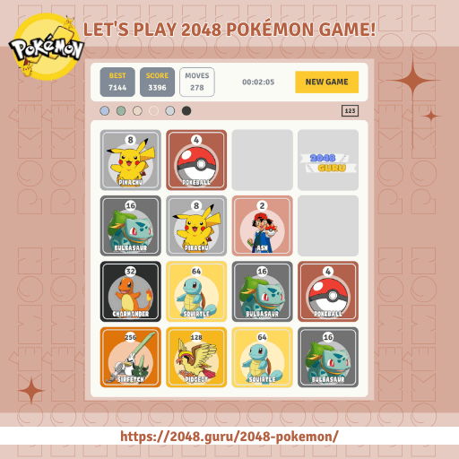 Play 2048 Pokemon 2048 Guru